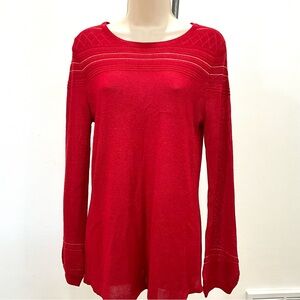 Liz claiborne Career  Red Sweater Subtle Sparkle Size M / NWOT